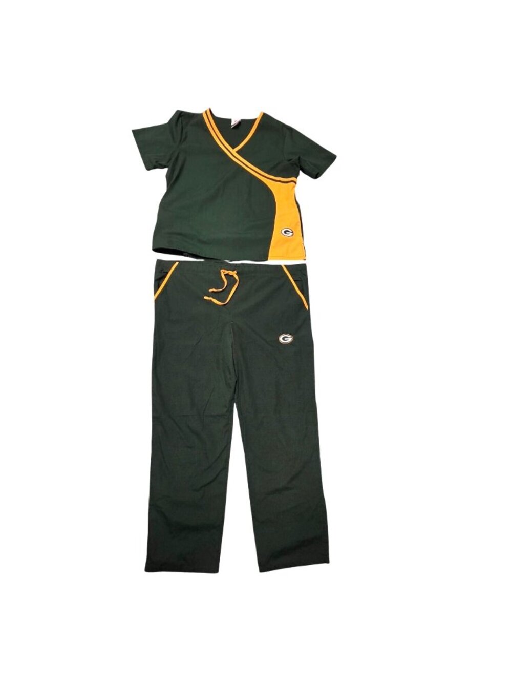 NFL Green Bay Packers Women's Scrub Set Large L